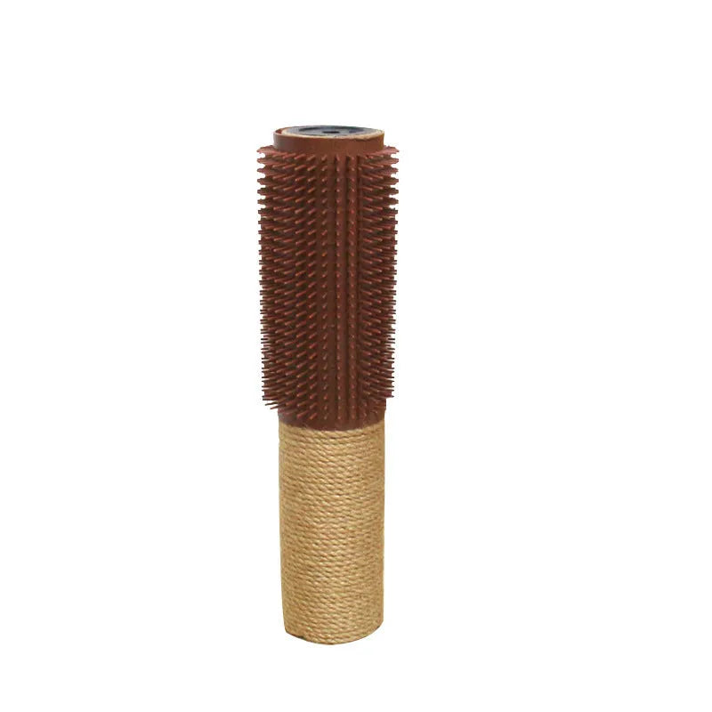 Brown sisal cat scratching post measuring 30cm tall on a floor