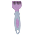 Pink stainless steel knot cutter dog comb with massage bristles for pet grooming