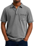 Plus size man modelling a slim fit, short sleeve Korean-style cardigan shirt in army green.