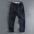 NI buckle belt work trousers with 3D cutting in khaki or dark blue cotton fabric