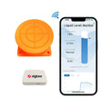 Wireless fluid level monitor sensor unit for remote water and oil tank measurement via mobile app.