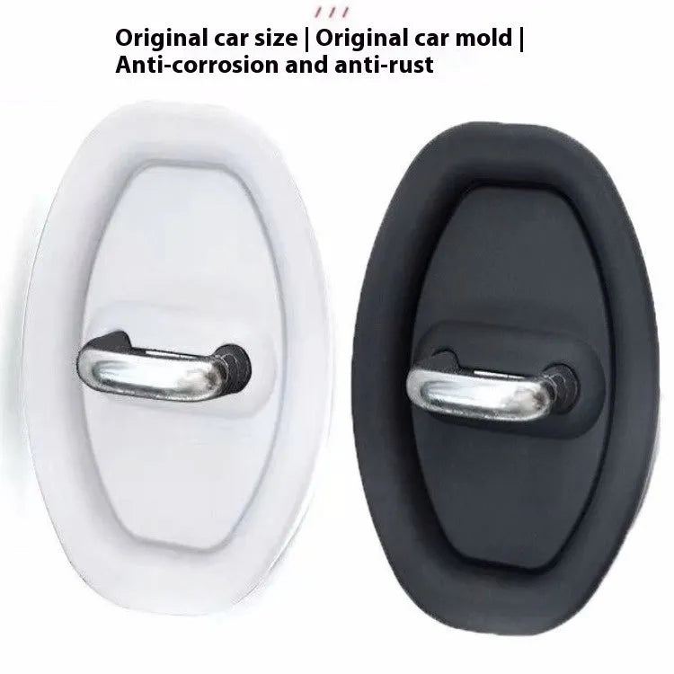 Silicone door lock protective sleeve 8.6x7cm black colour paste installation