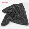 Grey twisted braid microfiber car wash towel 40x40cm for detailing and cleaning