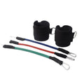 Black taekwondo training pull rope set for explosive leg force development