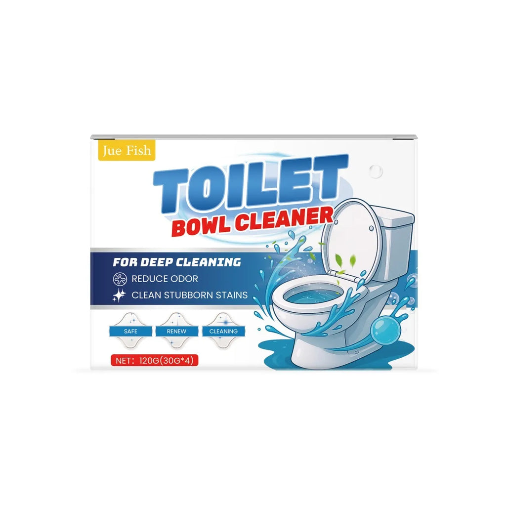 Toilet cleaning powder pack with four individual 30g sachets totalling 120g
