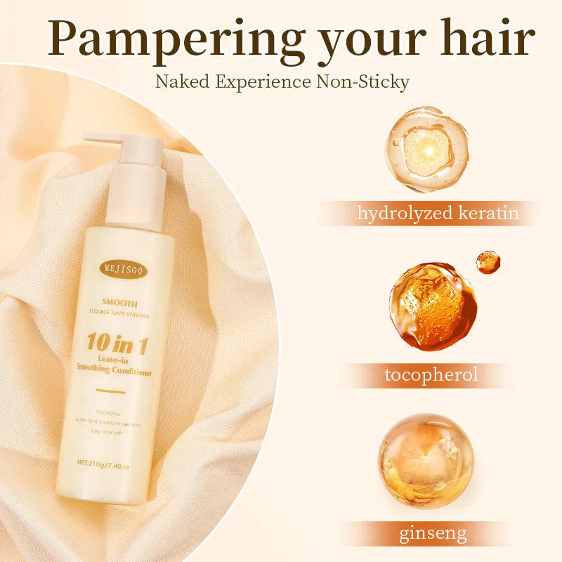 Wash-free Soft 10-in-1 Hair Conditioner 210g disposable bottle for ladies