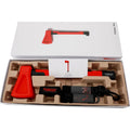 Red plastic fitness axe muscle trainer for home workouts