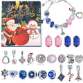 Christmas bead string jewellery gift box set with alloy electroplated beads and cartoon style design