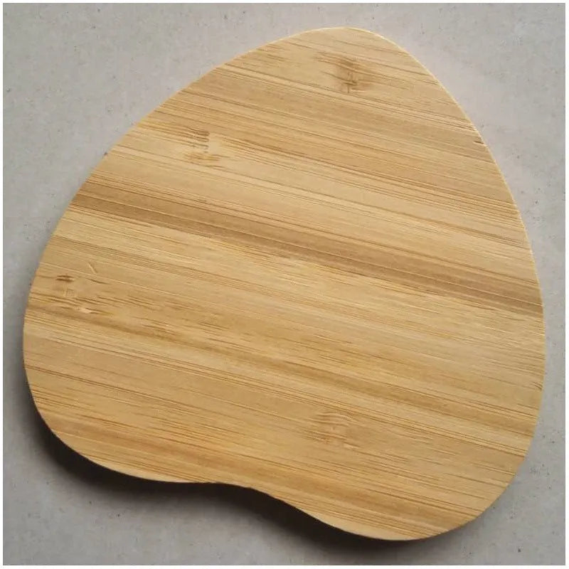 Square brown bamboo wood wireless charger with Qi 5W charging capability