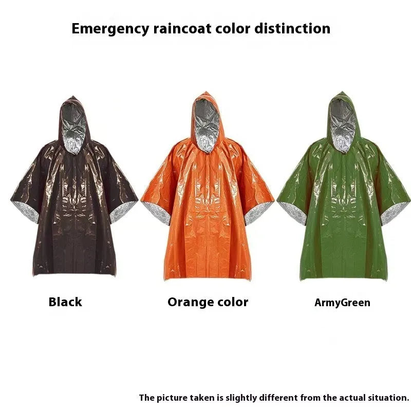 Marathon Wild cross-country raincoat in orange and army green colours, sized 100x130cm