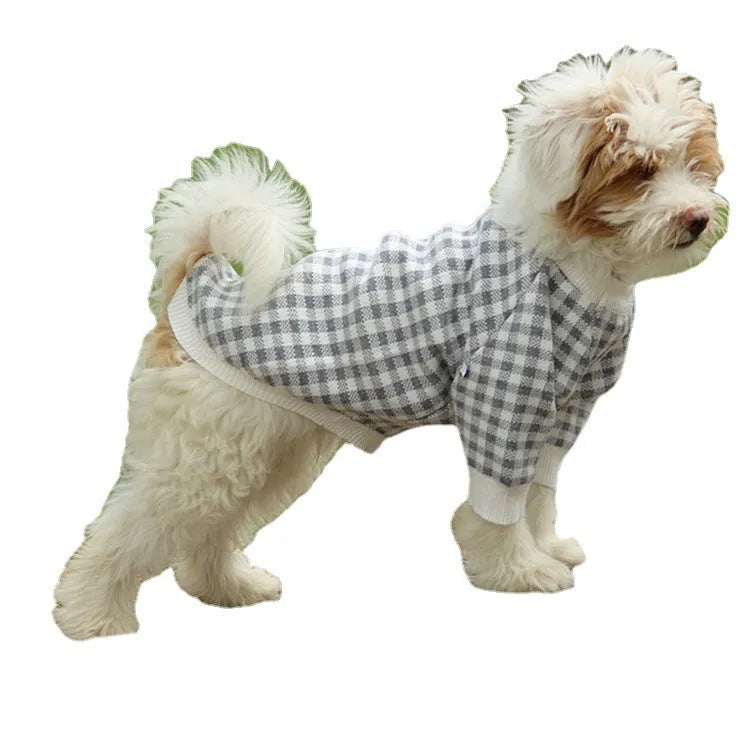 High collar windproof fashion sweater dog clothes in wool, available in six colours and five sizes