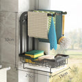 Foldable plastic kitchen rack for wall or desktop cloth storage with new Chinese style design