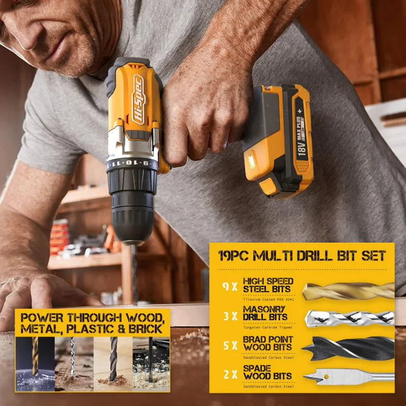 Grey yellow toolbox with 82-piece hardware tool set for furniture installation