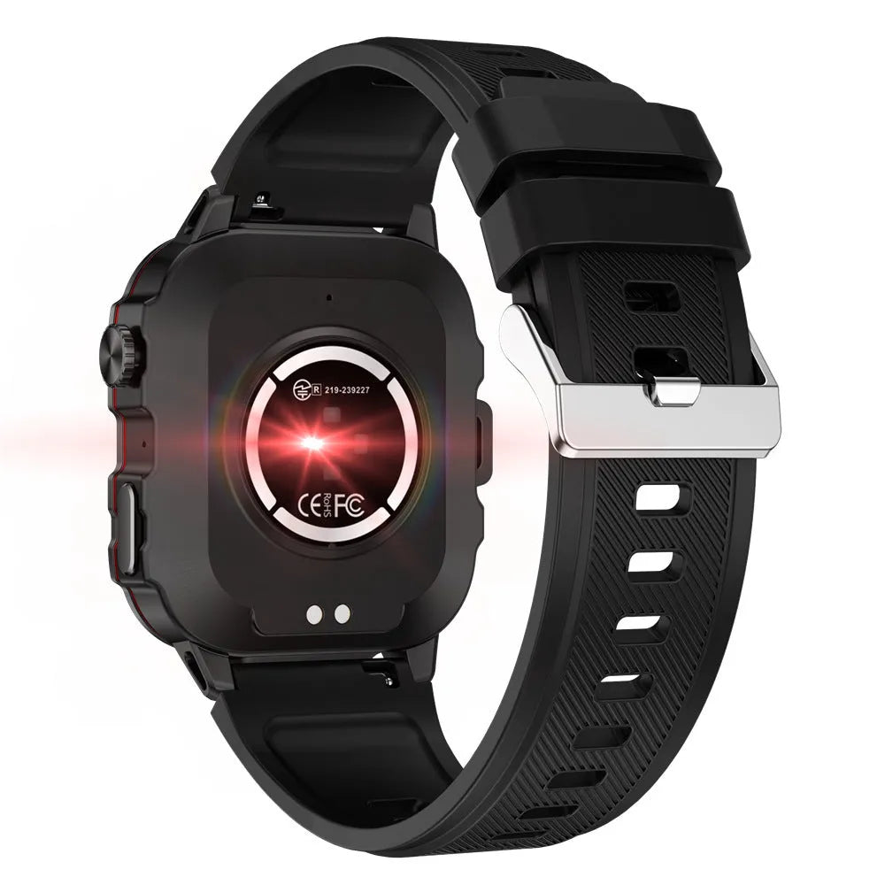 QX11 Smart Bluetooth Watch in black or khaki with TFT screen showing fitness stats