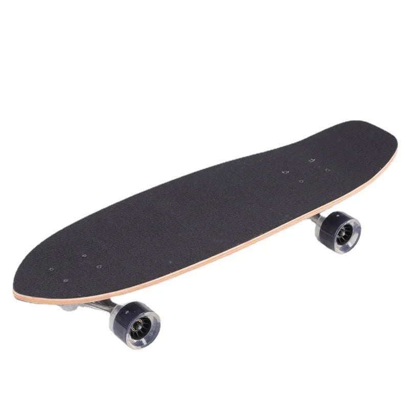 White 31-inch maple street scooter skateboard for urban commuting