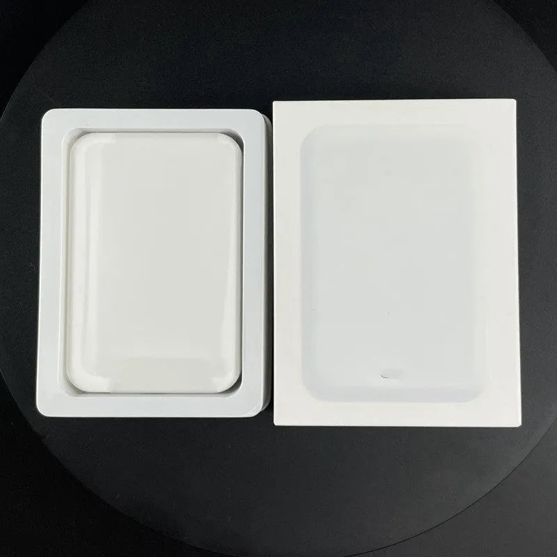 Portable magnetic wireless charger power bank with 5000mAh capacity in white PVC shell