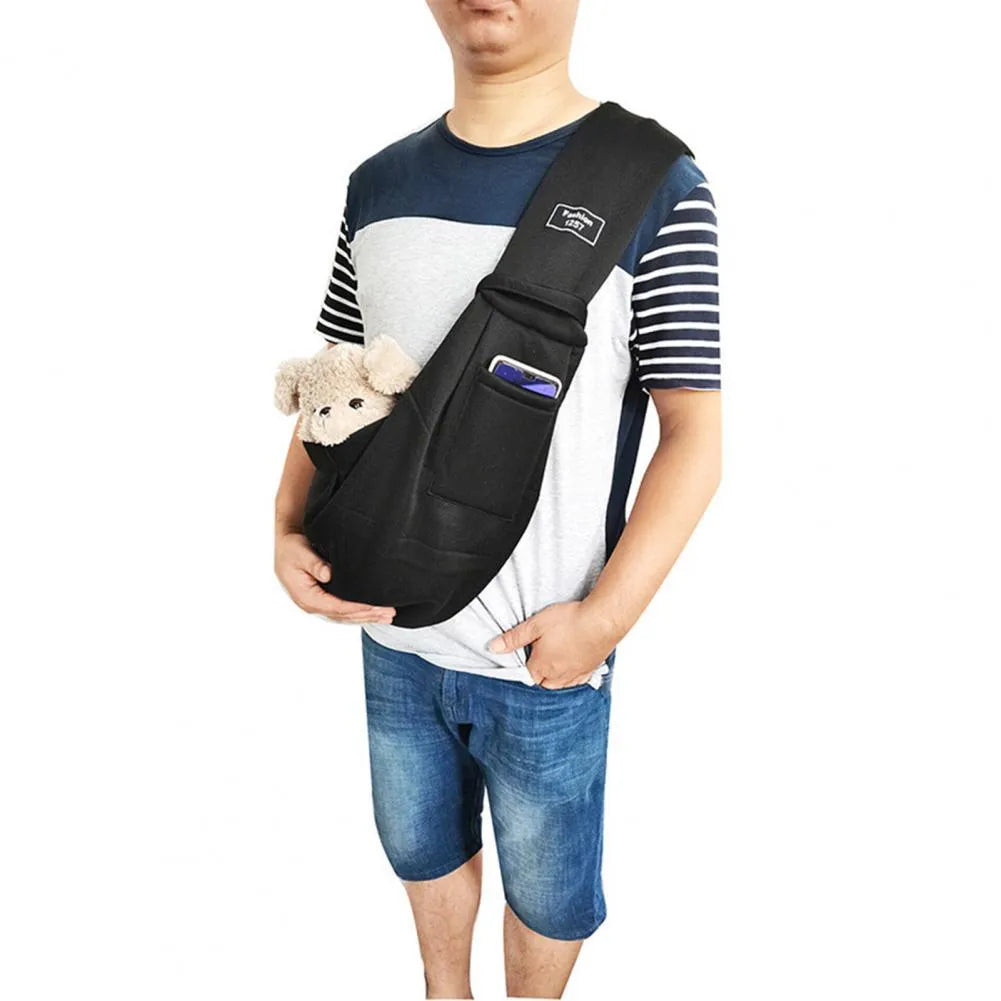 Cat messenger bag backpack with breathable mesh panels in multiple colour options showing folding design
