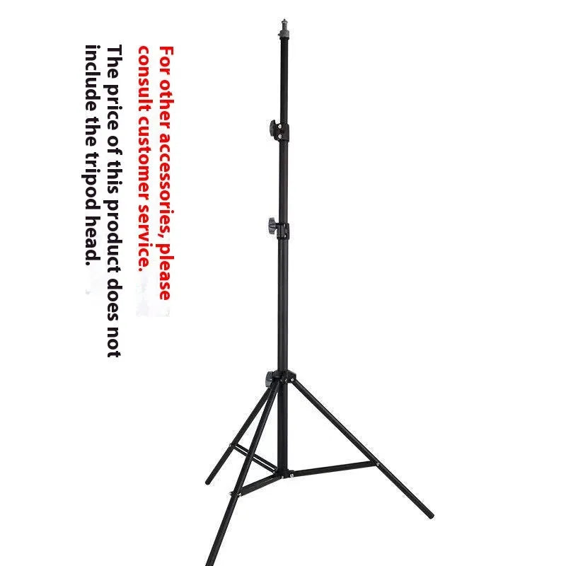 Frosted finish tripod light stand with extended legs and mobile phone holder mounted