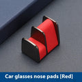 Car dashboard glasses clip nose pad in zinc alloy leather construction