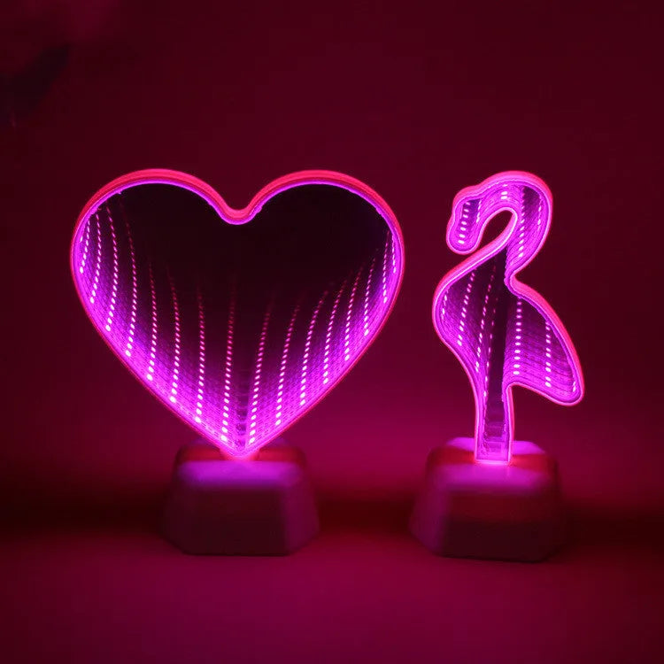 LED double-sided love tunnel light with rose red illumination, plastic construction