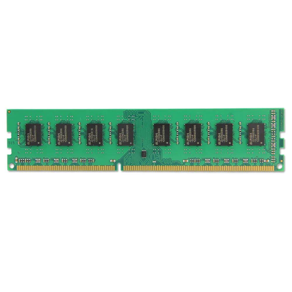 Desktop DDR3 4GB 1600 MHz memory module showing gold contact pins and capacity label
