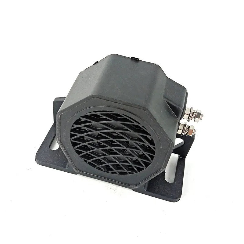 Black GQ-208A 12-80V vehicle reversing horn buzzer for safety alarms.