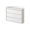 Plastic rotating cosmetic storage box 27x15.5x19.5cm in white simple style carousel organiser