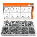 304 stainless steel spring lock washer combination box with 900-piece assortment for mechanical repairs