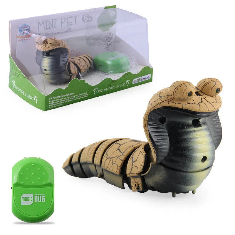 Automatic smart sensing snake cat toy with segmented body for realistic slithering movement