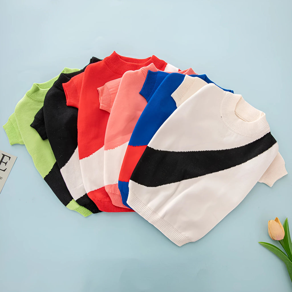 A wool dog jumper for Corgis and Poodles in a choice of six colours, shown in size L.