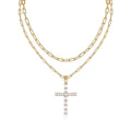 925 silver twin moissanite geometric pendant necklace on adjustable cross chain for women