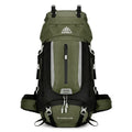 Large capacity waterproof hiking backpack in black for outdoor mountaineering and camping, lightweight professional rucksack