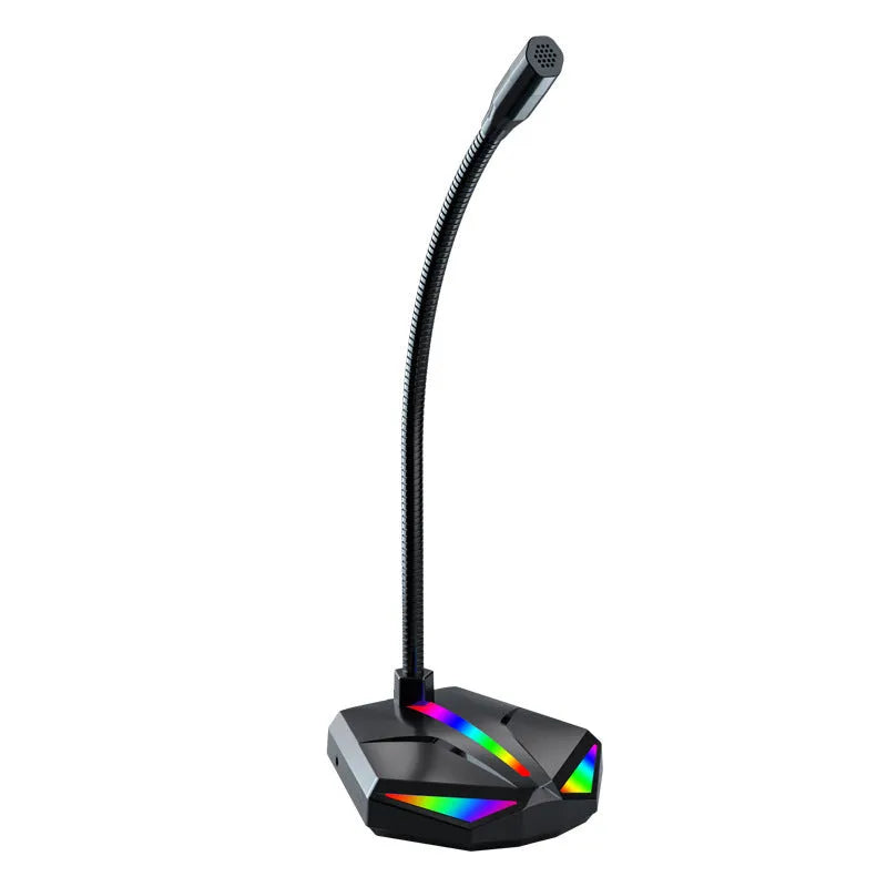 USB computer microphone moving coil all-directional pickup 2-channel stereo desktop stand gaming voice