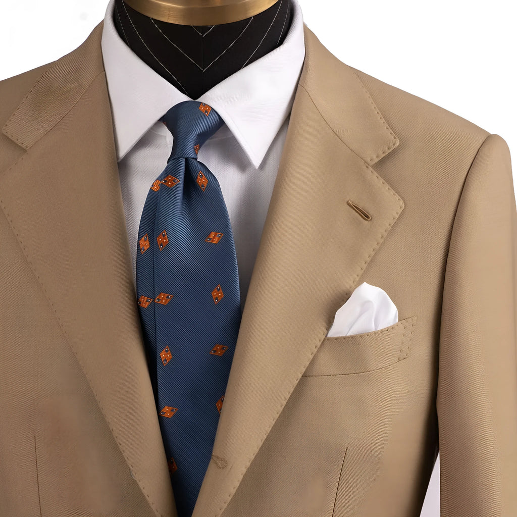 Men's jacquard tie with South Korea silk finish in arrow shape, 147cm length, 8cm width, 4cm depth