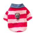 Dog winter thick warm cozy sweater with leash hole and collar for small medium breeds