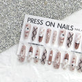 French glossy sealing layer nail sticker set 40 pieces ice cream colours retro ultra-thin seamless long ladder shape