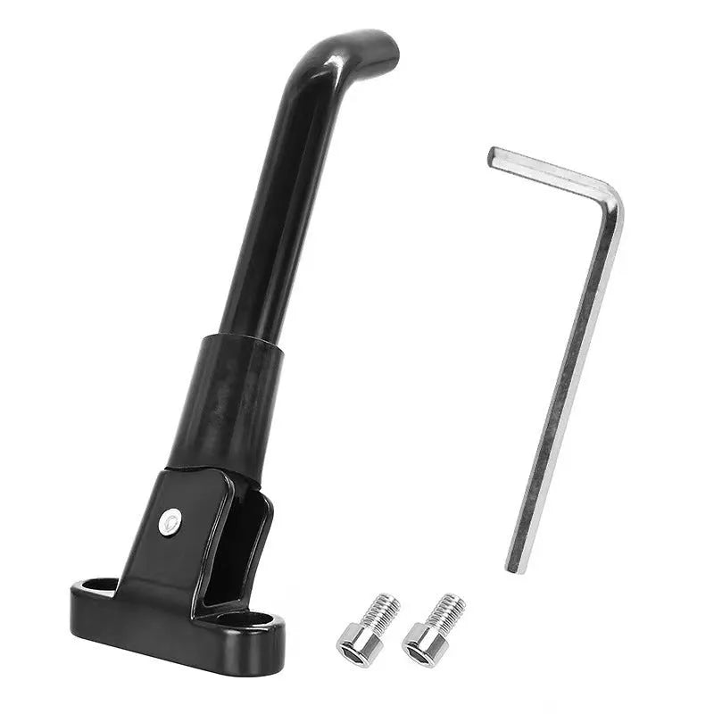 Aluminium electric scooter foot brace in black, white and grey colours with installation screws