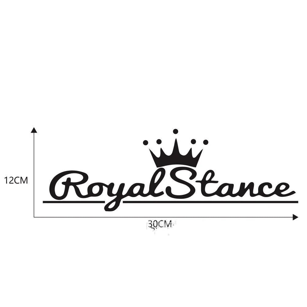 Colourful reflective crown design vinyl sticker for car personalisation, showing black, white and multicolour options.