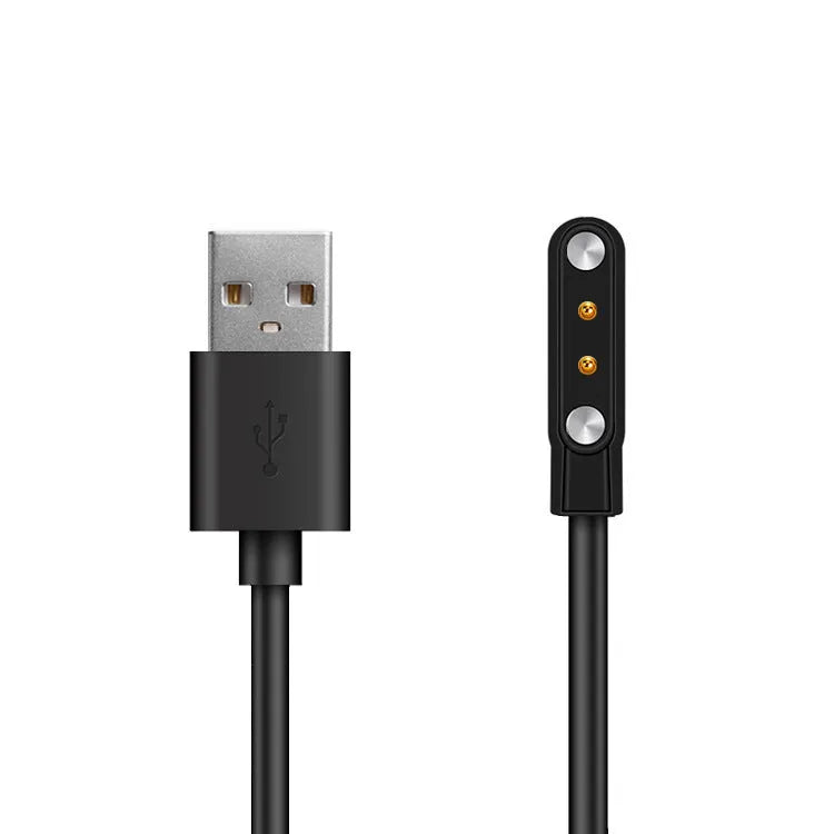 Black magnetic USB smart watch charger, 8cm x 4cm x 1cm, with 100cm or 60cm cable