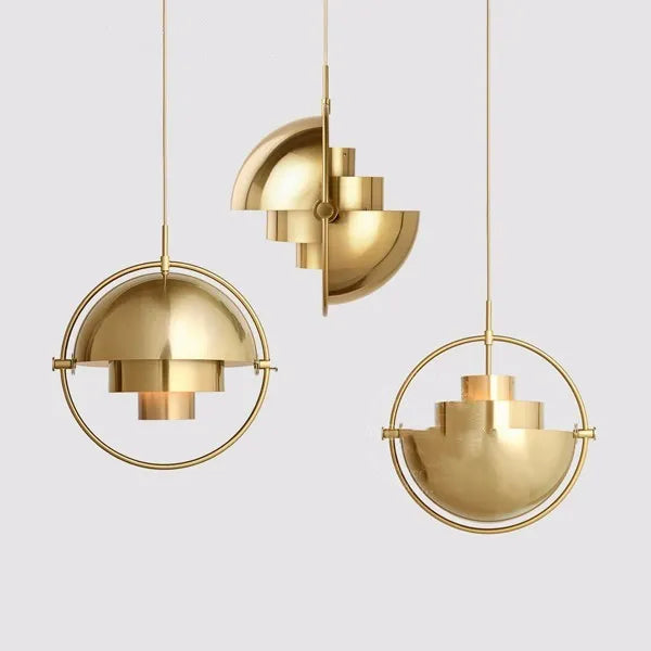 Half circle bedroom dining room chandelier with LED light, alloy chrome finish, gold colour, 1-light cable connection