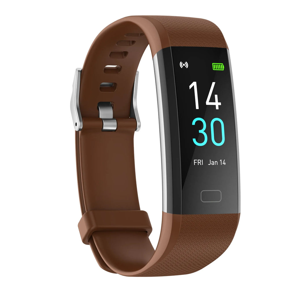 Smart watch with blood pressure and heart rate monitoring, 0.96 inch touch screen, TPU wristband, available in multiple colours