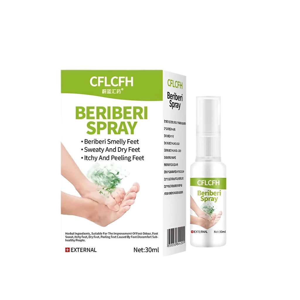 English Foot Odor Spray in 30ml bottle with spray applicator