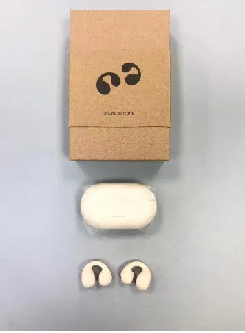 Wireless ear clip Bluetooth headset in black with breathing light, comfortable not in-ear design for sports