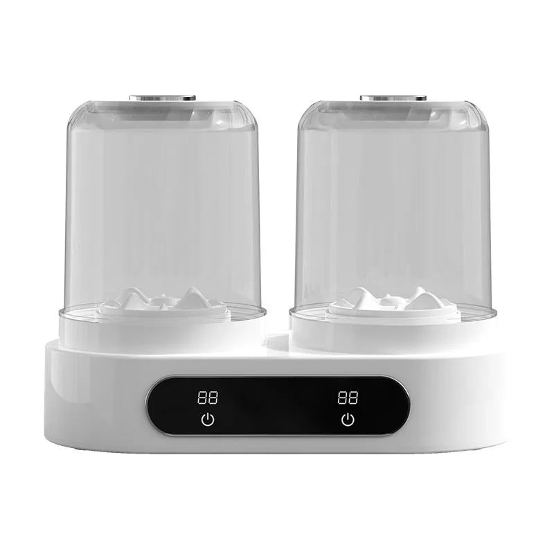 White double bucket USB mini washing machine for laundry and delicate underwear.