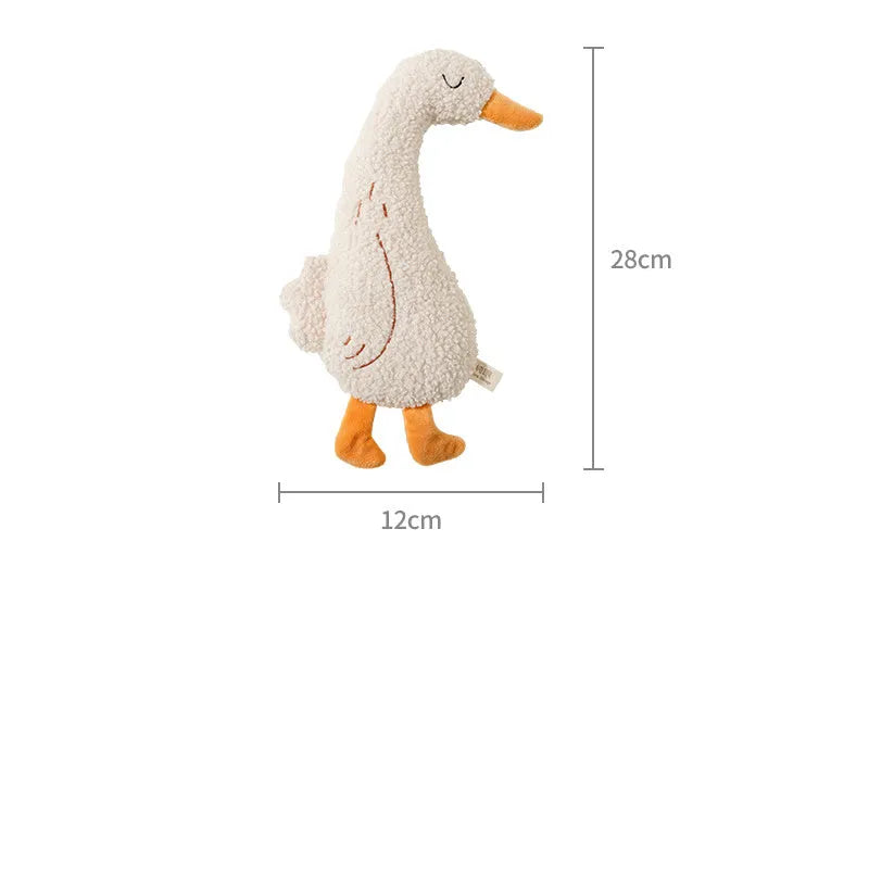 Cartoon fox and duckling pet chew toys with teddy velvet fabric construction