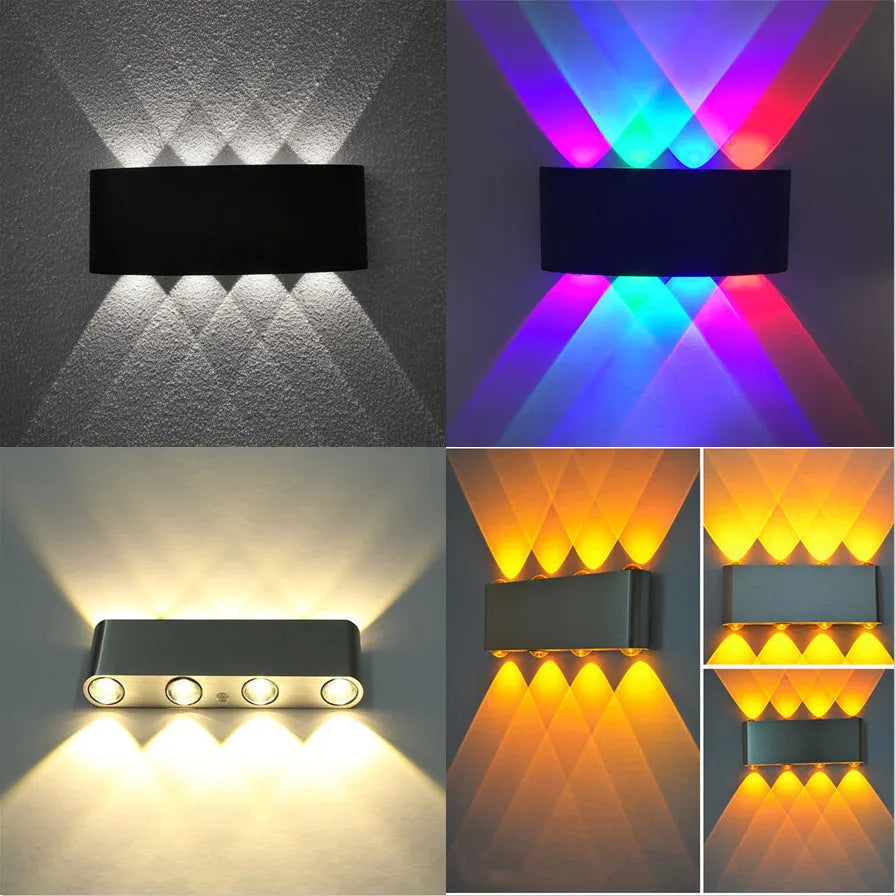 Modern aluminium LED corridor aisle lamp for home background and TV wall lighting