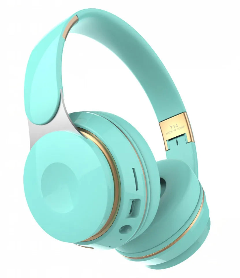 Foldable wireless Bluetooth headset in multiple colours with on-ear design