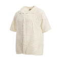 American Retro loose design short sleeve cotton shirt in apricot or black colour options