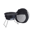 Small outdoor folding round ice stove with barbecue grill, mesh, furnace leg, and carbon clip for 1-2 people
