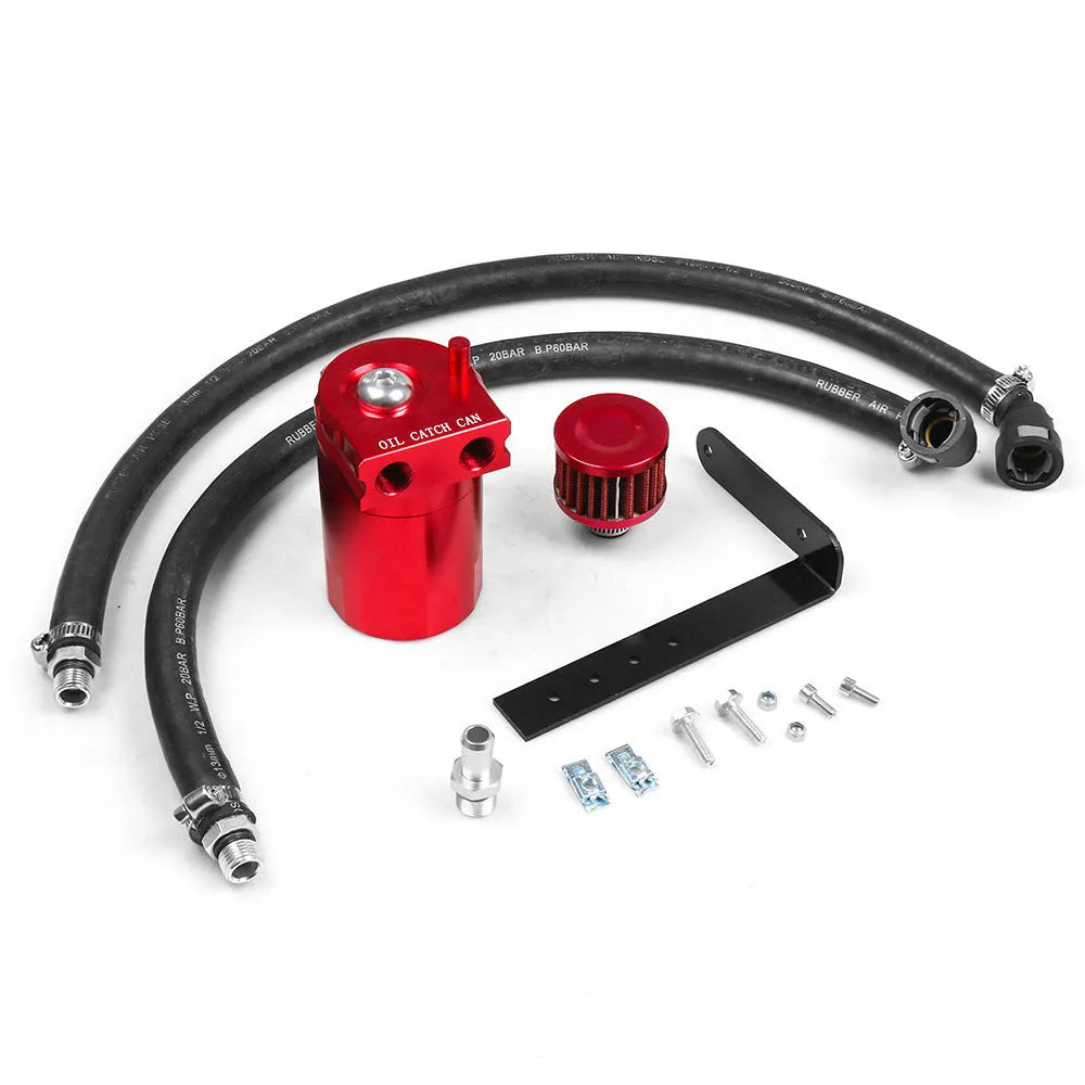Aluminum alloy oil separator for Ford Expedition in black, red, blue, and silver colour options.